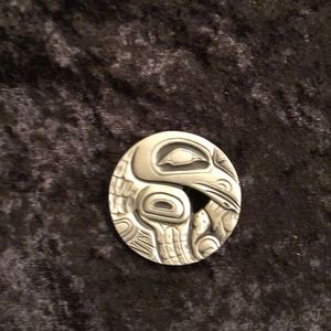 Art Deco Frederick Pewter Brooch